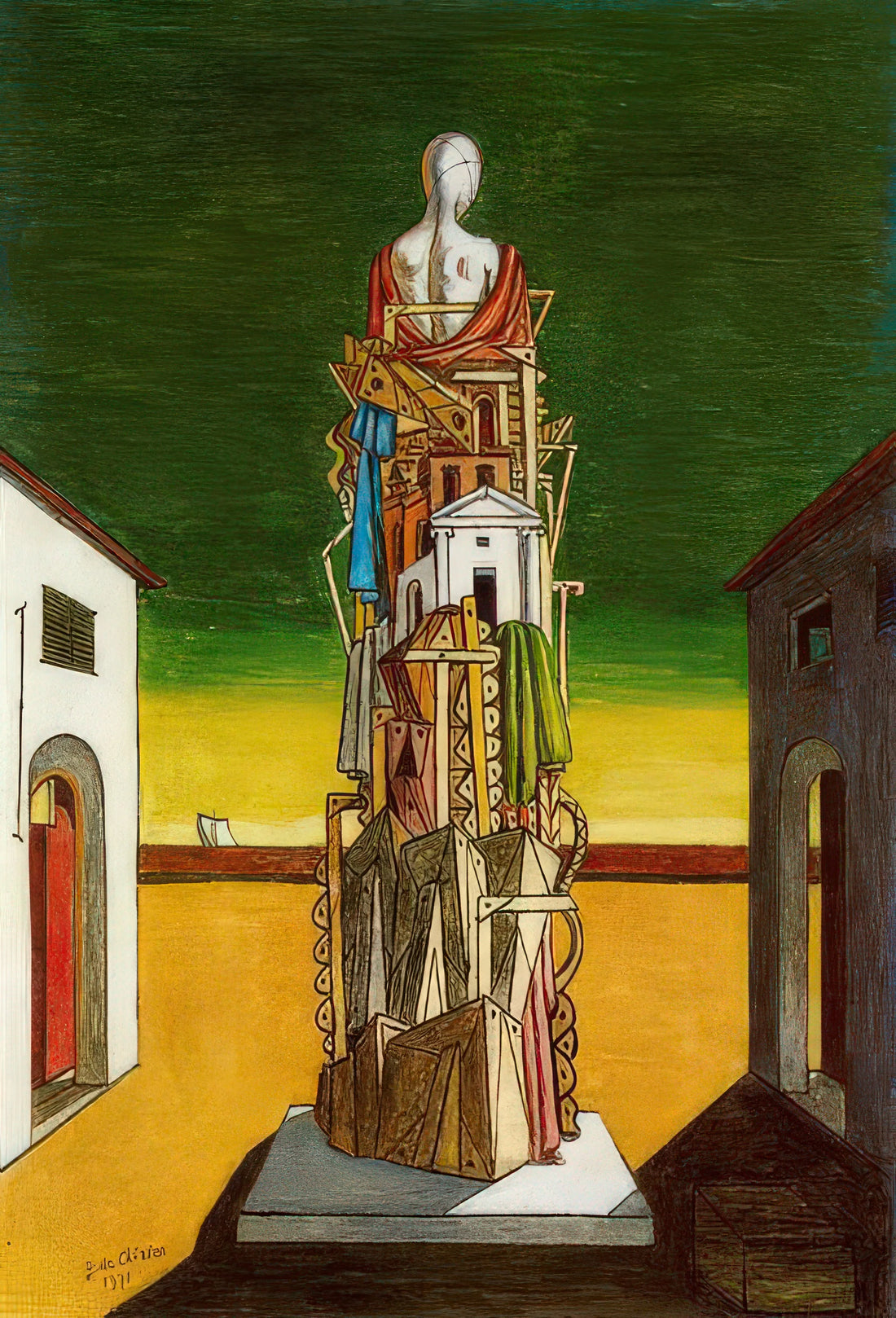 De Chirico Art for Sale: A Collector's Guide to Metaphysical Masterpieces - THE GREAT METAPHYSICIAN 1971 by Giorgio de Chirico
