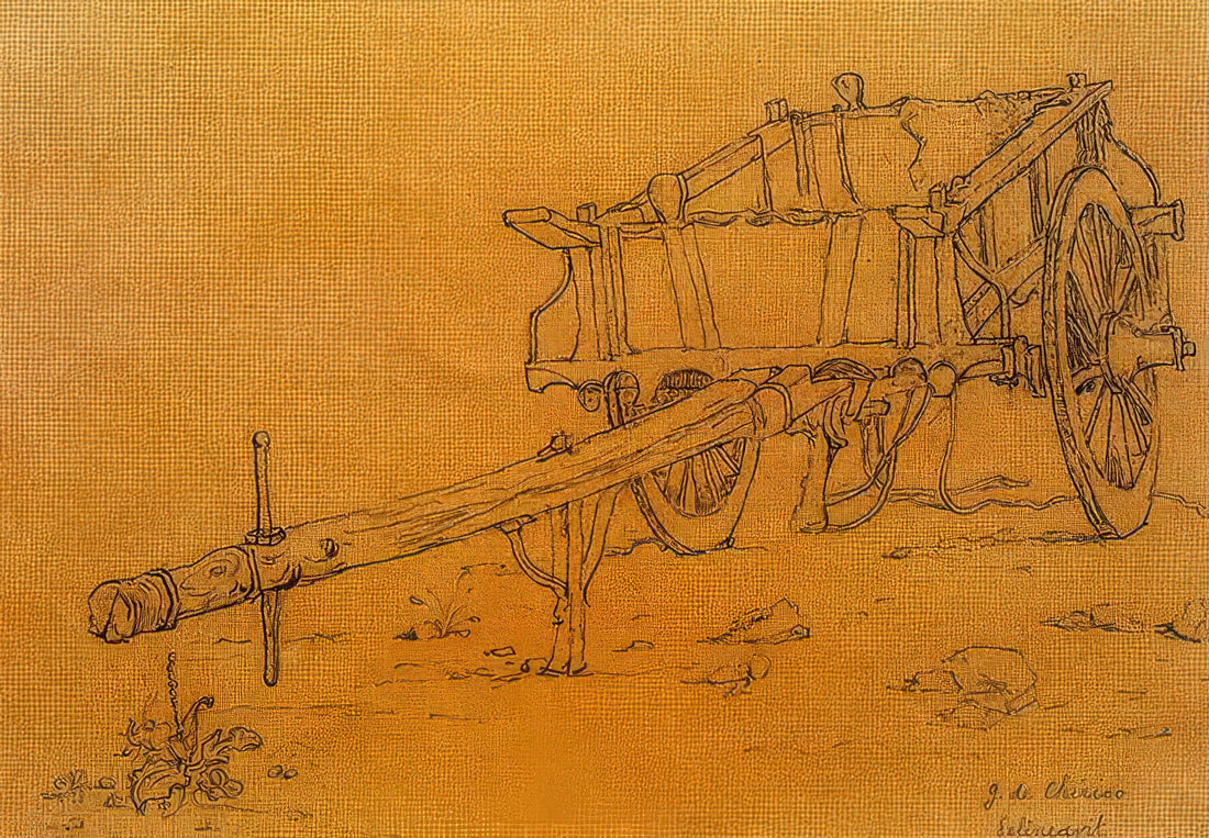 De Chirico Paintings: The Enigmatic World of Metaphysical Art - THE CHARIOT by Giorgio de Chirico
