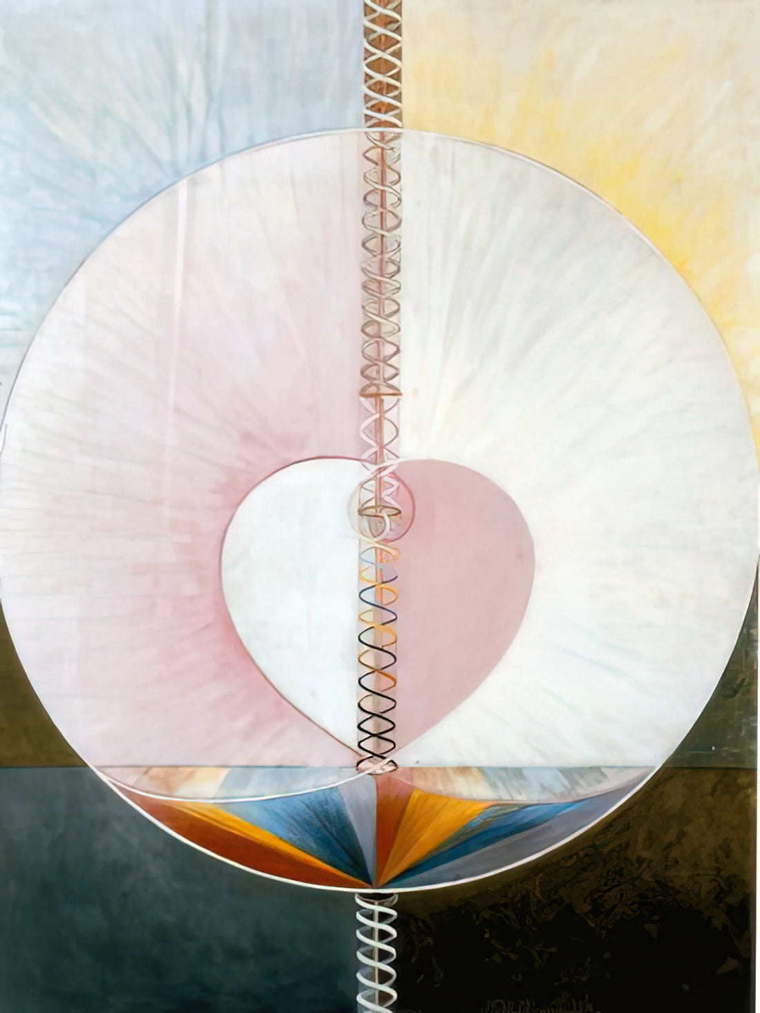 Decoding the Esoteric: The Symbolism of the Dove in Hilma af Klint's Abstract Visions - WHAT A HUMAN BEING IS 1910 by Hilma af Klint