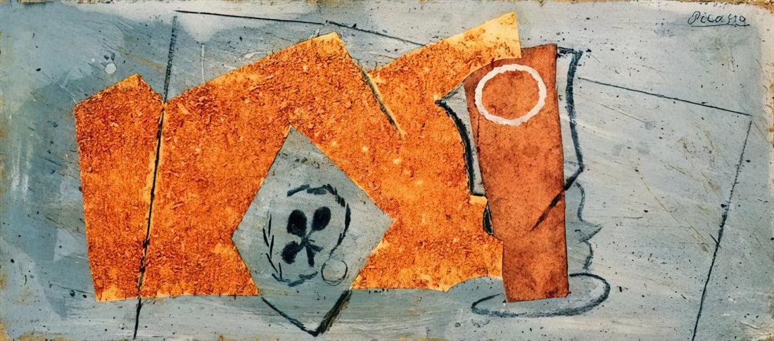 Diego Picasso: The Overlooked Brother and His Influence on Pablo Picasso's Artistic Journey - Playing Card and Glass - 1914 by Pablo Picasso