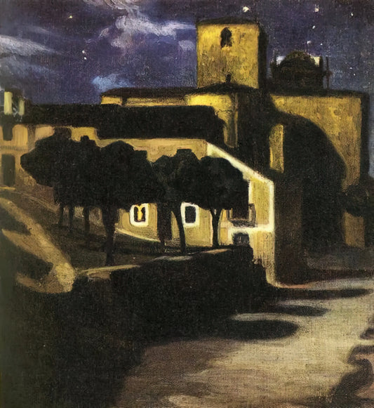 Diego Rivera Popular Paintings: A Curator's Guide to His Most Iconic Works - NIGHT SCENE IN AVILA 1907 by Diego Rivera