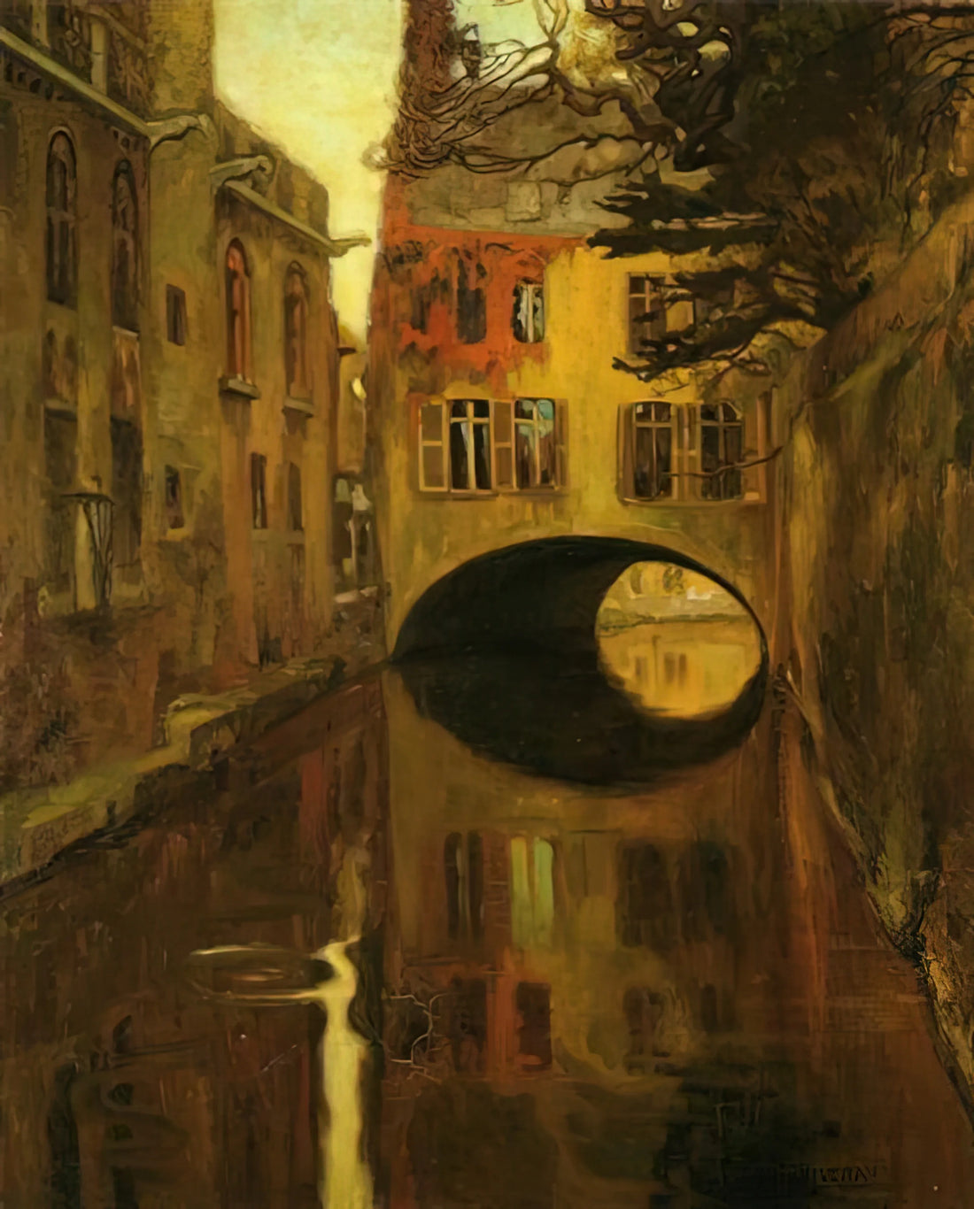 Diego Rivera: The Revolutionary Muralist and His Enduring Artistic Legacy - HOUSE OVER THE BRIDGE by Diego Rivera