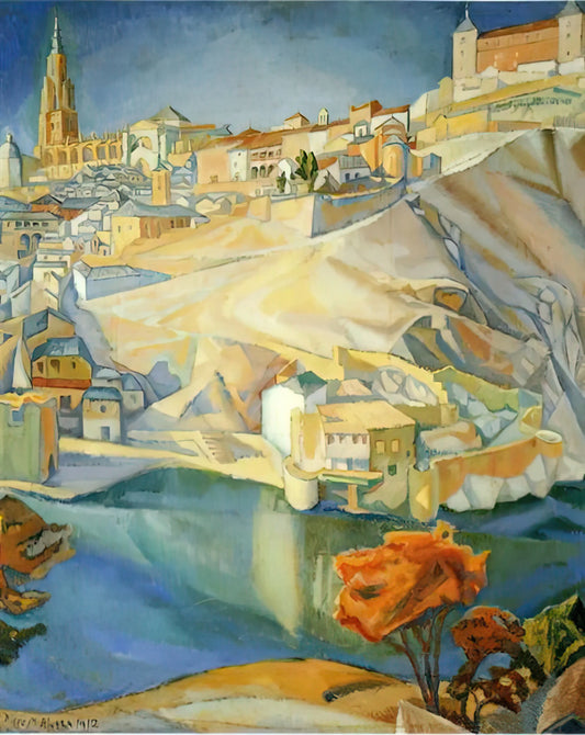 Diego Rivera's 'Night of the Rich': A Masterpiece of Social Commentary and Artistic Vision - VIEW OF TOLEDO 1912 by Diego Rivera