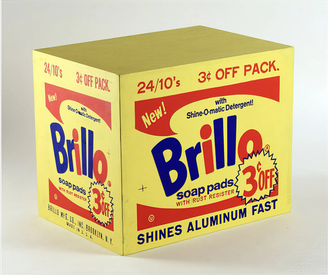 Dolly Fox and Andy Warhol: The Intersection of Celebrity, Art, and Cultural Iconography - Brillo Box  3c Off  by Andy Warhol