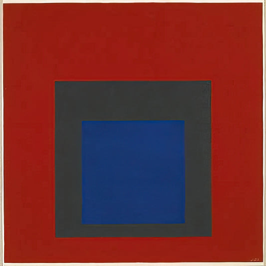 Edward Albers Artist: The Visionary Pioneer of Color Theory and Geometric Abstraction - HOMAGE TO THE SQUARE 1950 by Josef Albers