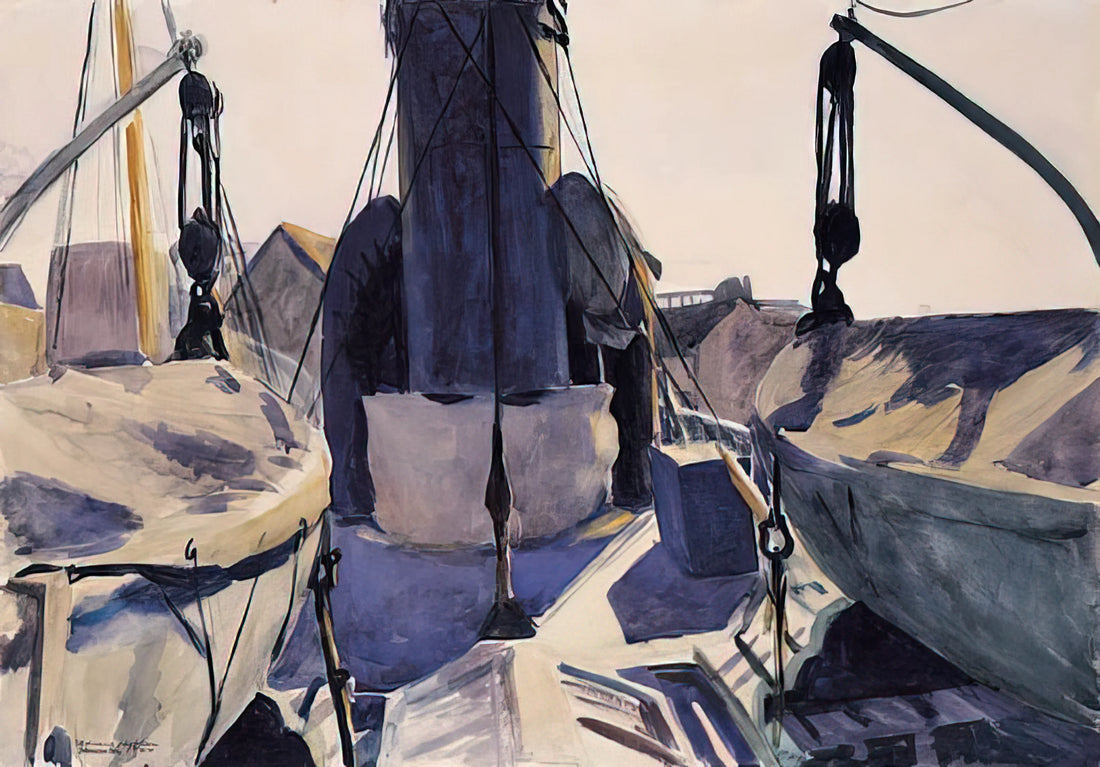 Edward Hopper Best Paintings: A Curator's Guide to His Definitive Works - Funnel of Trawler by Edward Hopper