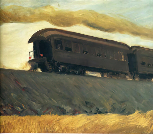 Edward Hopper Paintings: The Master of American Solitude and Light - Railroad Train by Edward Hopper