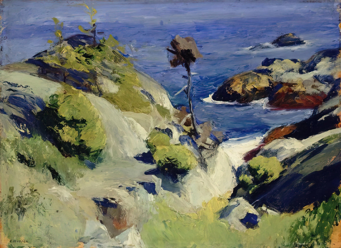 Edward Hopper Posters Sale: A Collector's Guide to Iconic American Art Prints - Monhegan Landscape by Edward Hopper