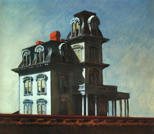 Edward Hopper and Wim Wenders: The Cinematic Stillness of American Solitude - House by the Railroad by Edward Hopper