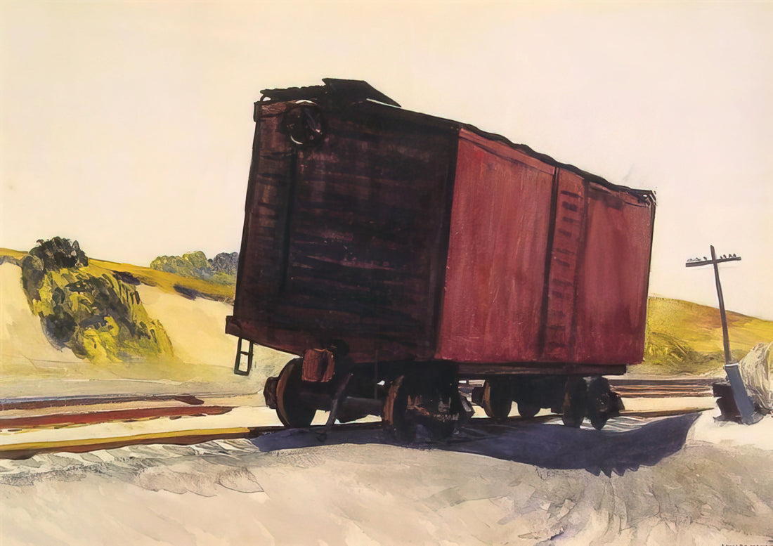 Edward Hopper and the Whitney Museum: A Defining American Partnership - Freight Car at Truro by Edward Hopper