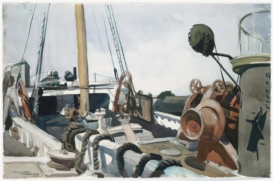 Edward Hopper's Early Sunday Morning Print: An Icon of American Solitude - Deck of a Beam Trawler, Gloucester by Edward Hopper