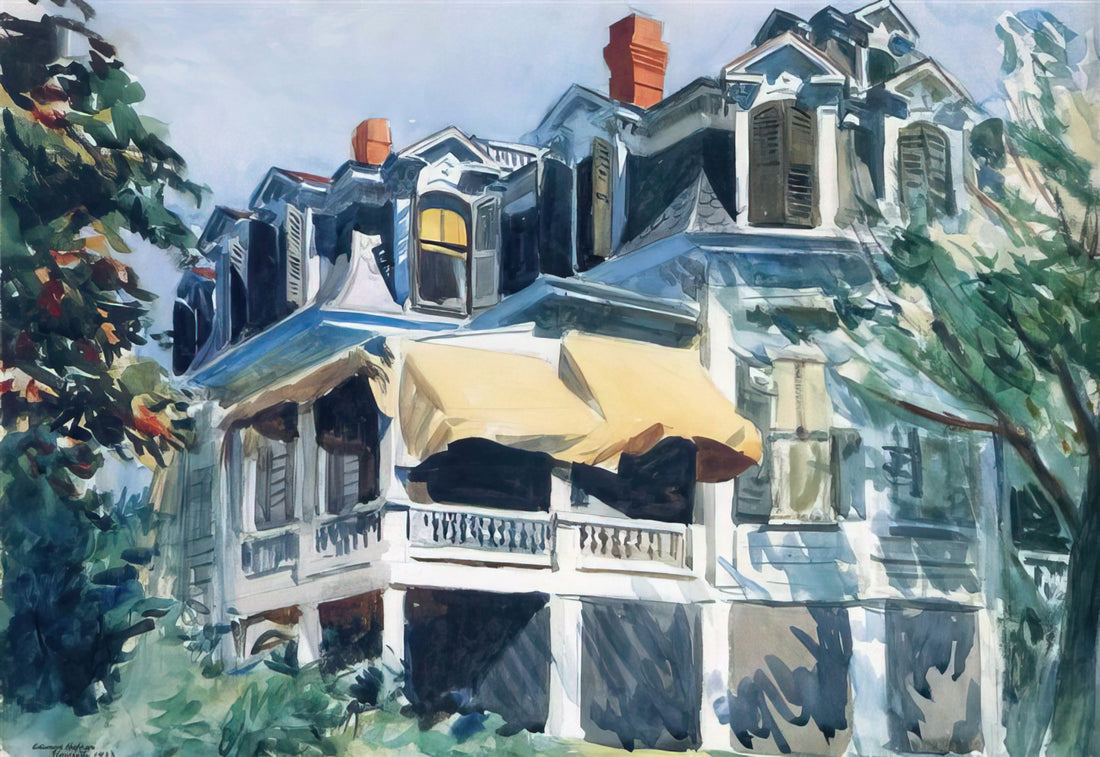 Edward Hopper's Early Sunday Morning Print: An Icon of American Solitude - The Mansard Roof by Edward Hopper
