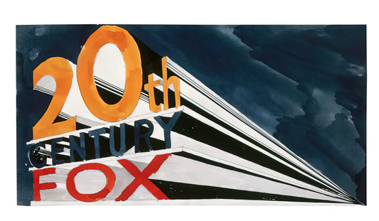 Edward Ruscha Artwork: A Definitive Guide to the Pop Art Pioneer's Iconic Visual Language - 20TH CENTURY FOX 1962 by Edward Ruscha