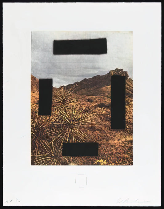 Edward Ruscha Framed Canvas Print: A Collector's Guide to Pop Art Iconography - NOOSE AROUND YOUR NECK COUNTRY CITYSCAPES SERIES 2001 by Edward Ruscha