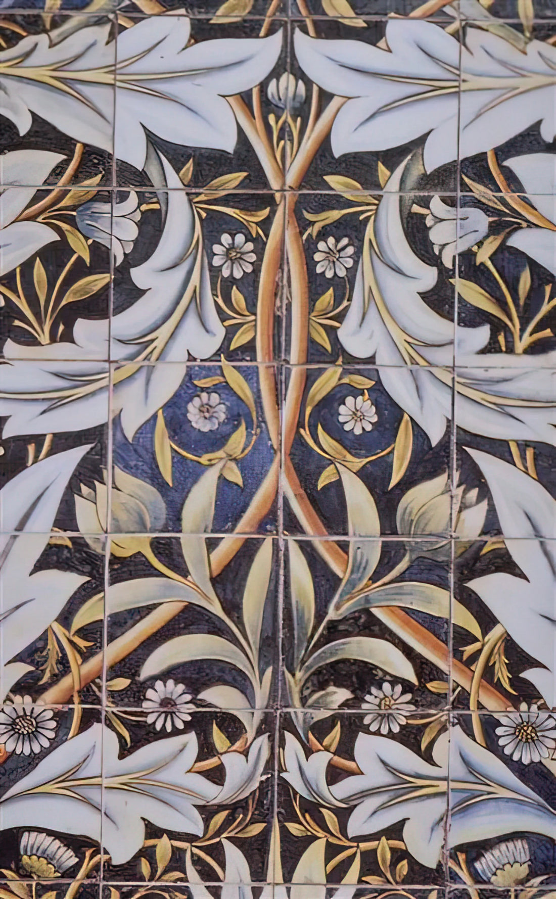 Edward Thompson and William Morris: The Unsung Artisan and the Visionary Designer - PANEL OF CERAMIC TILES DESIGNED BY MORRIS AND PRODUCED BY WILLIAM DE MORGAN 1876 by William Morris