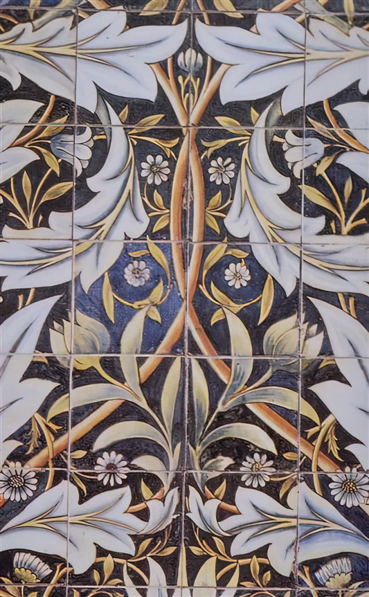 Edward Thompson and William Morris: The Unsung Artisan and the Visionary Designer - PANEL OF CERAMIC TILES DESIGNED BY MORRIS AND PRODUCED BY WILLIAM DE MORGAN 1876 by William Morris