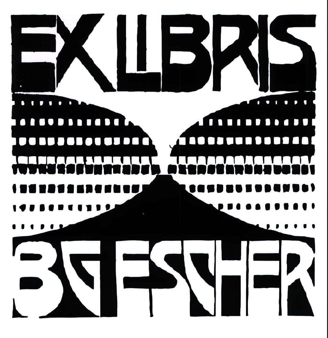 Escher Penrose: The Mind-Bending Geometry of Impossible Art - BOOKPLATE B G ESCHER BEER by MC Escher