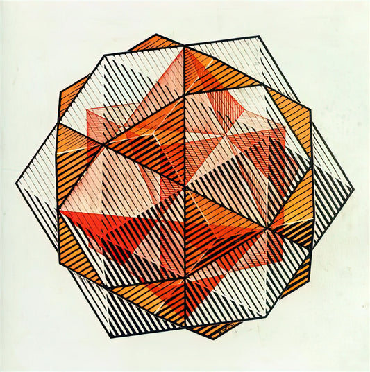 Escher Reptiles Print: The Mathematical Artistry of M.C. Escher's Tessellating Creatures - FOUR REGULAR SOLIDS by MC Escher