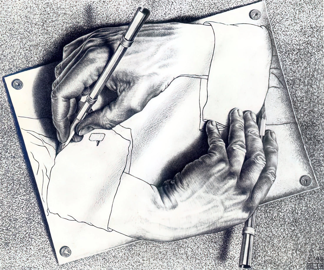 Experiencing M.C. Escher in The Palace: A Journey into Infinite Illusions - DRAWING HANDS by MC Escher