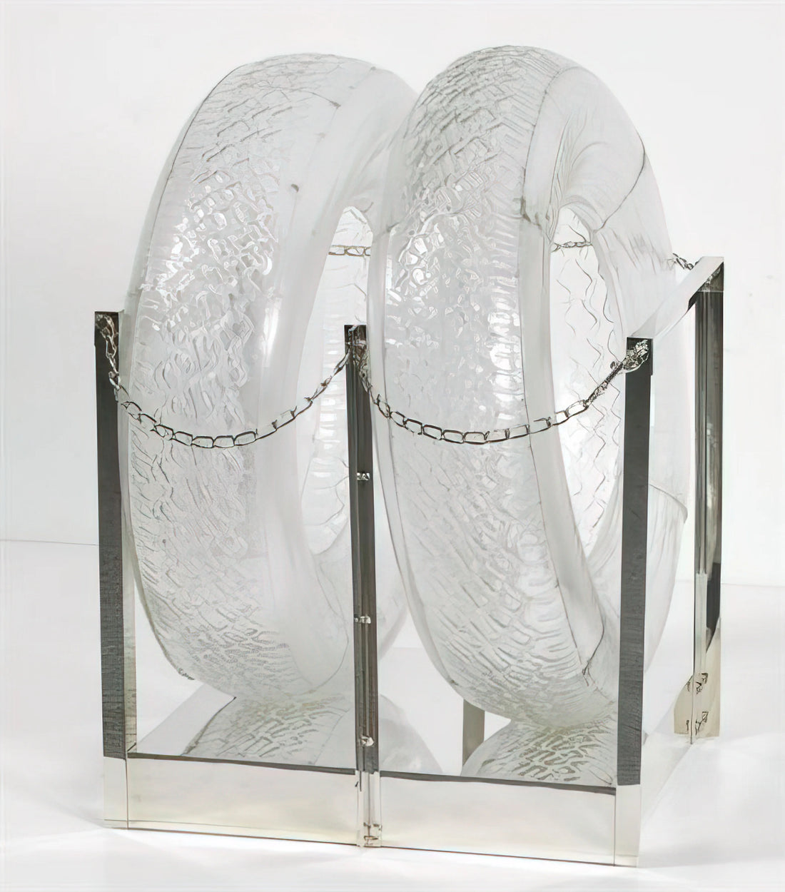 Exploring the Revolutionary World of Painter Robert Rauschenberg - UNTITLED GLASS TIRES 1997 by Robert Rauschenberg