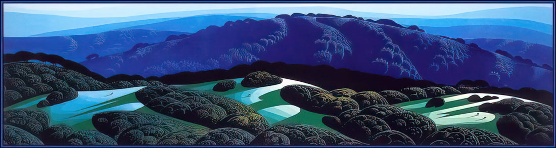 Eyvind Earle Serigraphs: The Collector's Guide to His Limited Edition Art Prints - Three Fields and a Mountain by Eyvind Earle