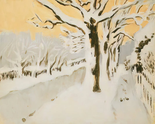 Fairfield Porter Portraits: Intimate Realism and the Quiet American Gaze - LATE AFTERNOON SNOW 1972 by Fairfield Porter