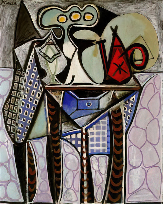 Famous Abstract Picasso Paintings: A Curator's Guide to His Revolutionary Works - Still life on a table - 1947 by Pablo Picasso