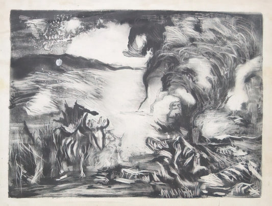 Famous Drip Painting Artists: Masters of the Abstract Expressionist Revolution - LANDSCAPE WITH STEER 1937 1 by Jackson Pollock