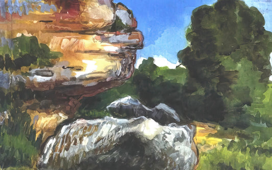 Famous Paintings by Paul Cézanne: A Curator's Guide to His Masterpieces - Rocks by Paul Cézanne