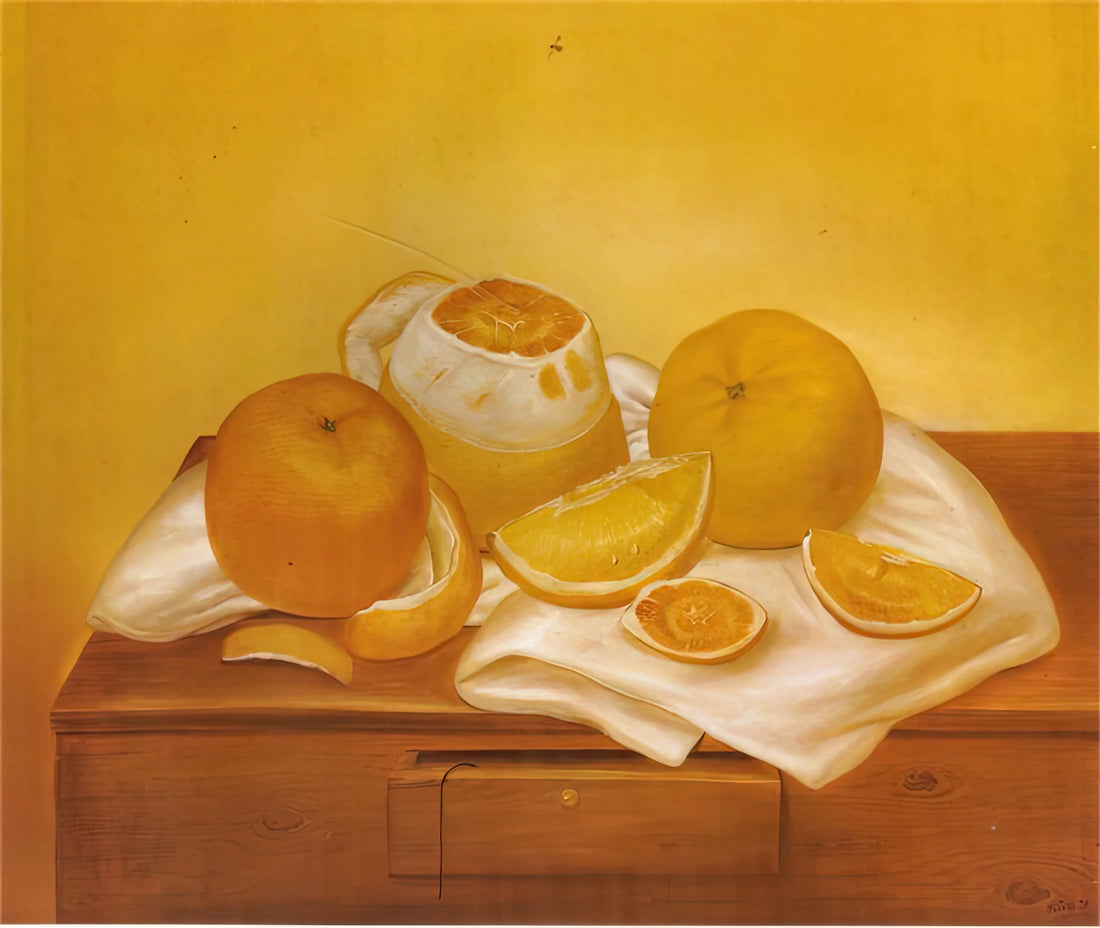 Fernando Botero Best Paintings: A Curated Guide to His Most Iconic Works - ORANGES by Fernando Botero