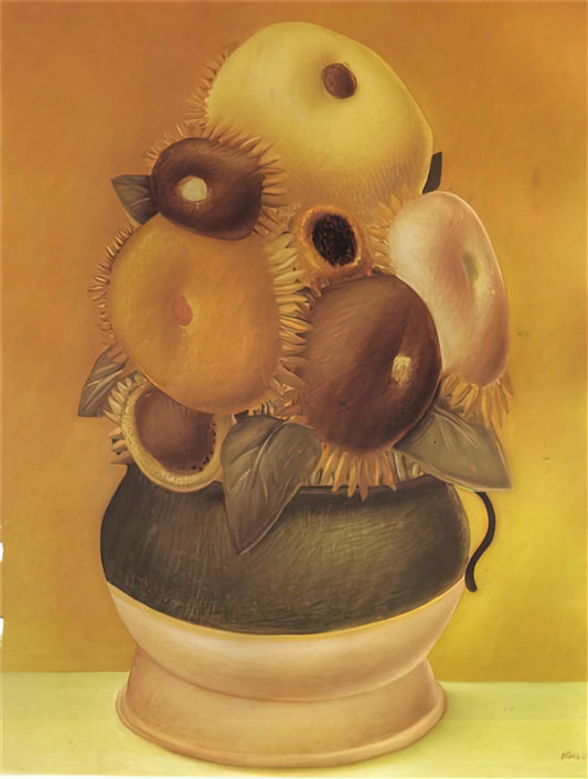 Fernando Botero's Jesus: Monumental Faith in the Boterismo Style - SUNFLOWERS by Fernando Botero