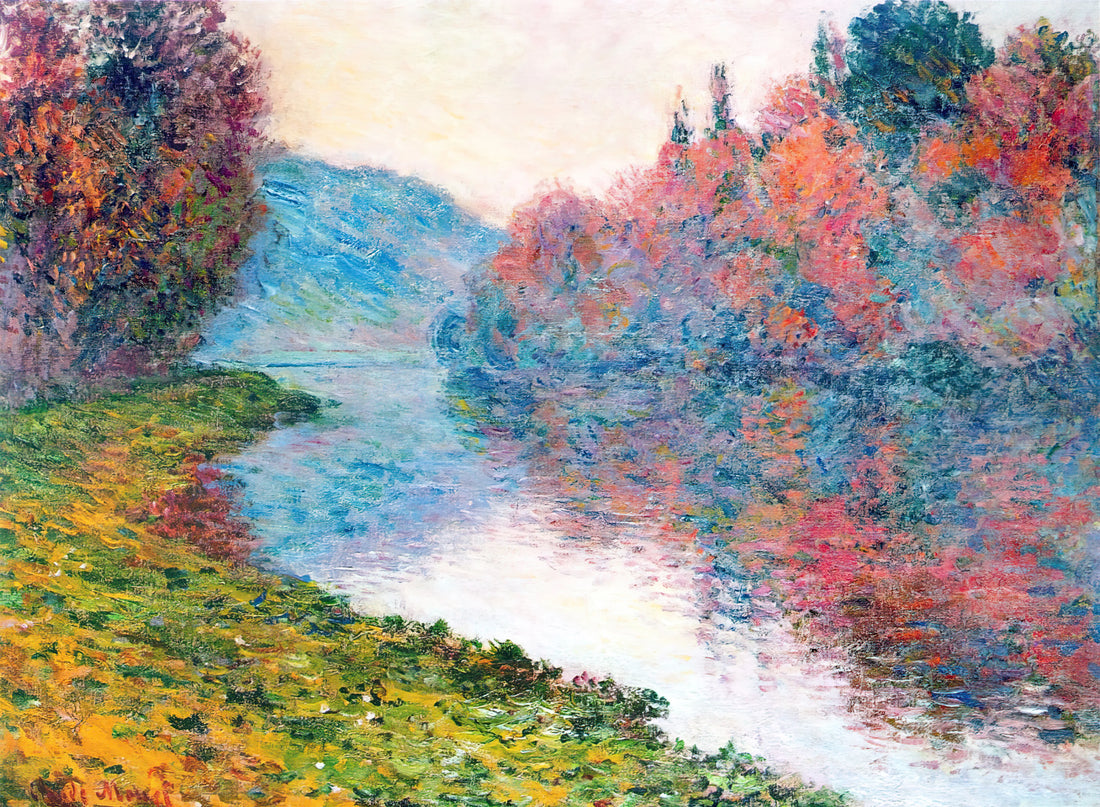 Framed Claude Monet Prints: A Curator's Guide to Displaying Impressionist Masterpieces - Banks of the Seine at Jenfosse - Clear Weather by claude monet