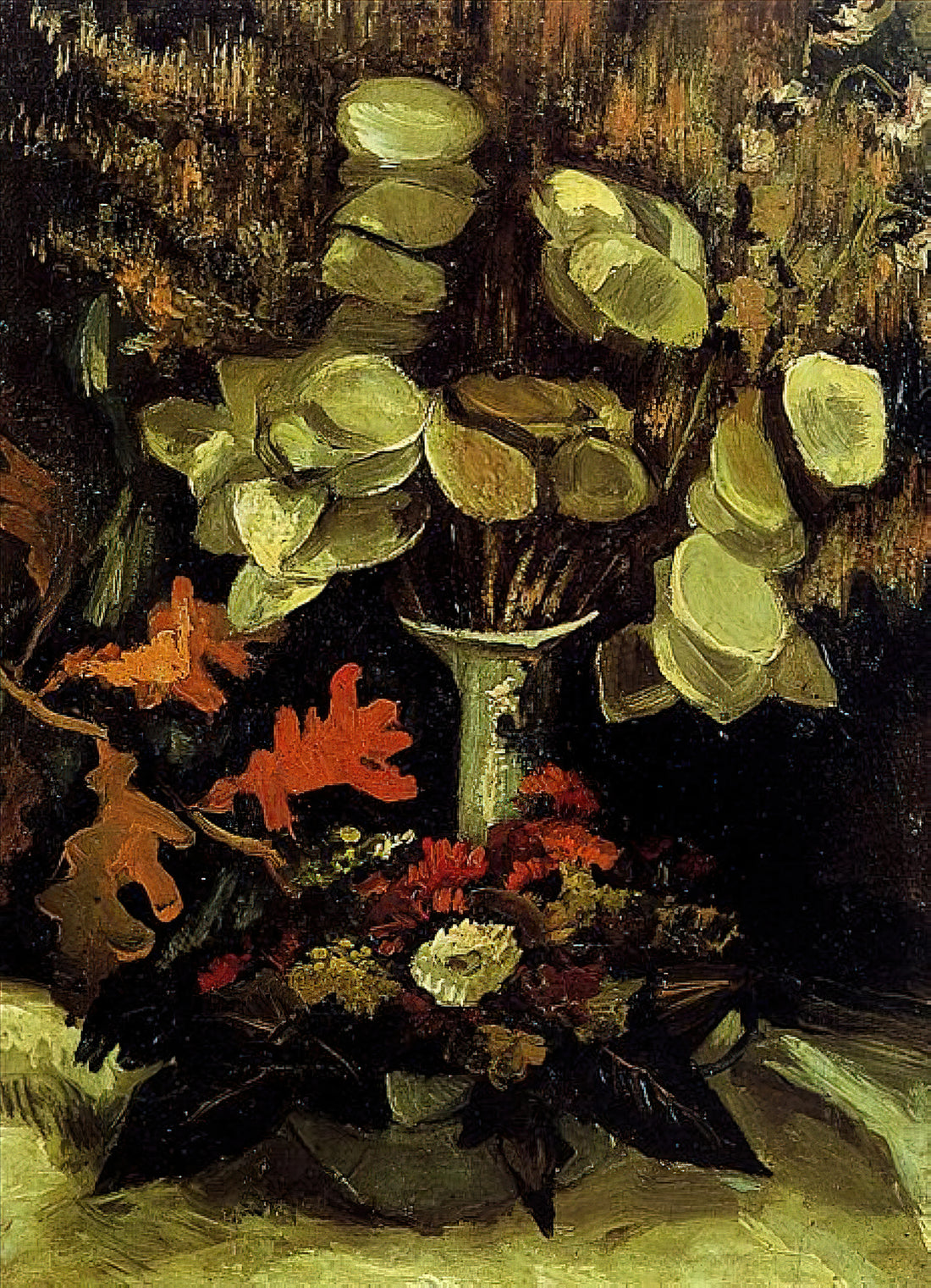 Framed Van Gogh Sunflowers: A Collector's Guide to Iconic Art Prints - Vase with Honesty by Vincent van Gogh