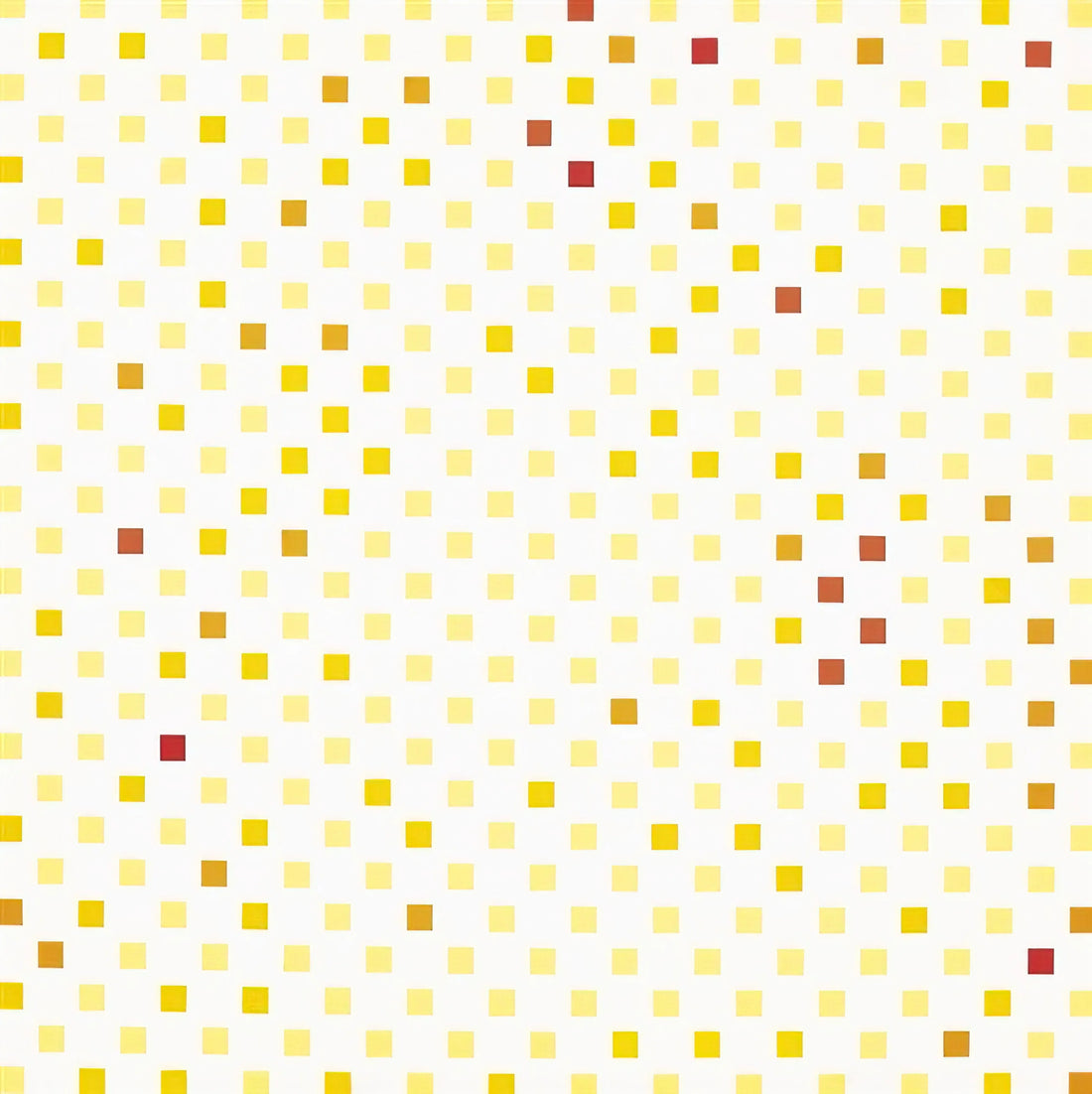 François Morellet Prints: A Guide to the Pioneer of Geometric Abstraction - Répartition aléatoire du rouge au jaune suivant progression... - 1970 by Francois Morellet