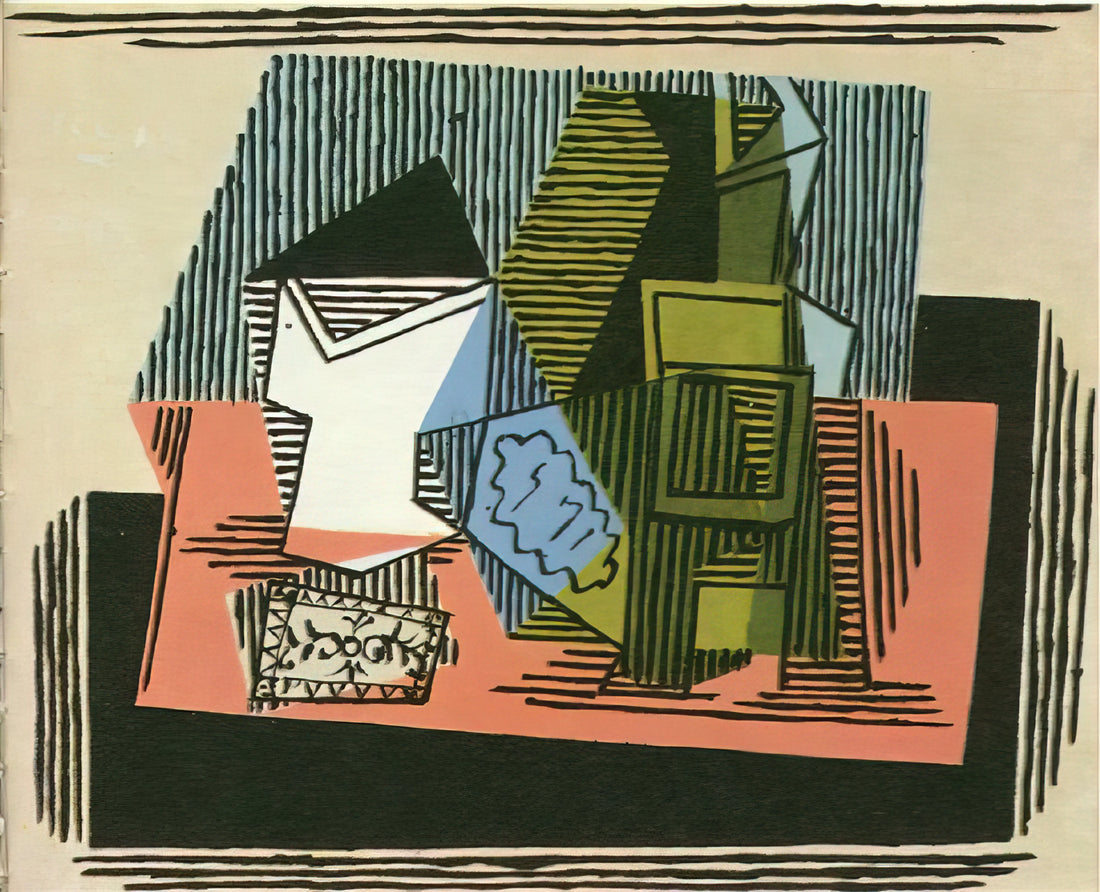 Françoise Gilot's French Window in Blue: A Masterpiece of Post-War Modernism - Glass, bottle, packet of tobacco by Pablo Picasso