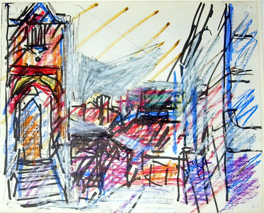 Frank Auerbach Acrylic Print: Capturing the Artist's Tactile Genius in Modern Reproduction - TO THE STUDIOS by Frank Auerbach