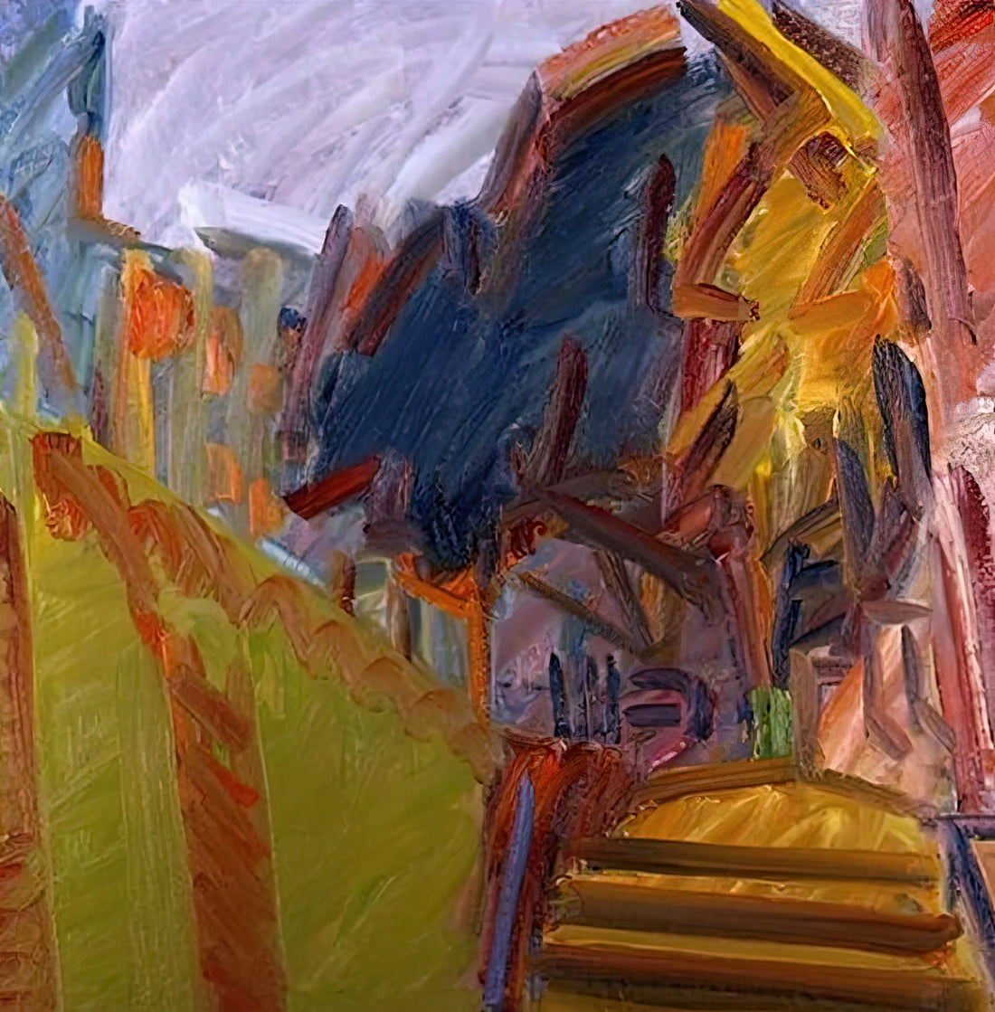 Frank Auerbach Paintings: The Raw, Textured World of a Modern Master - ALBERO DI FRONTE by Frank Auerbach
