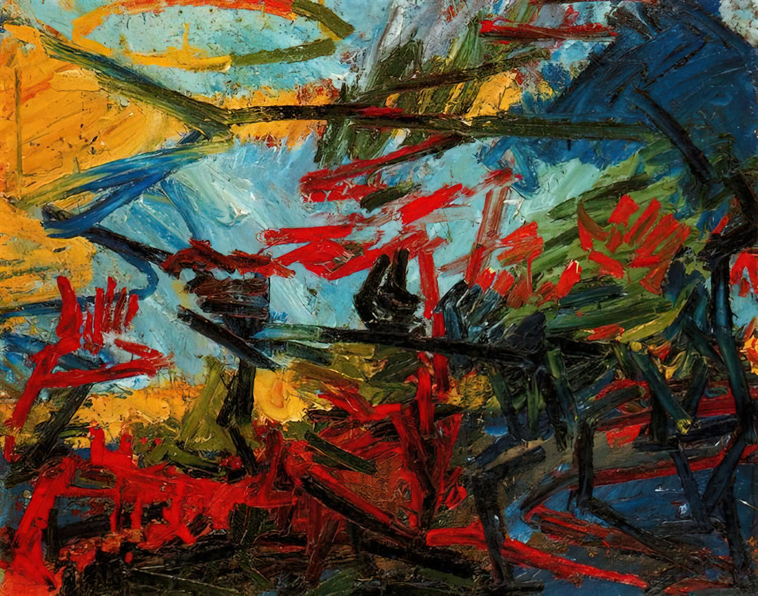 Frank Auerbach Reproductions: Capturing the Raw Energy of Post-War British Painting - BACCHUS AND ARIADNE by Frank Auerbach
