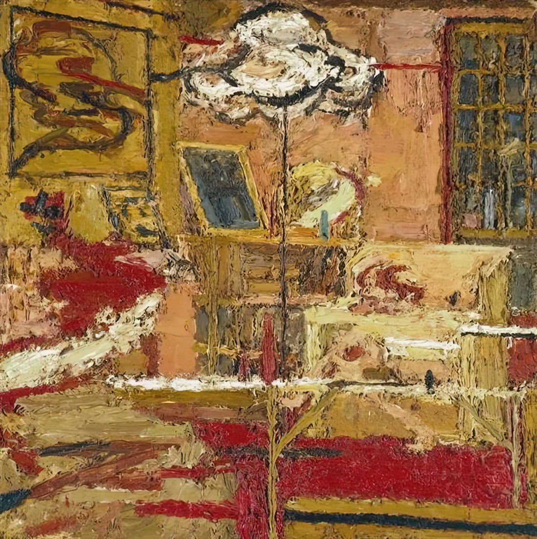 Frank Auerbach: The Master of Post-War British Painting and His Enduring Legacy - THE SITTING ROOM by Frank Auerbach
