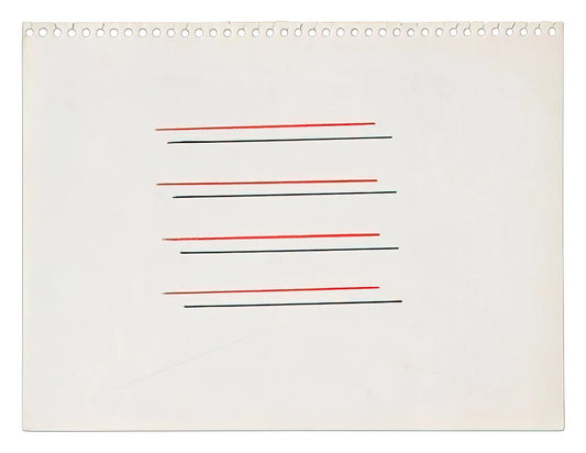 Fred Sandback Drawings: The Minimalist Poetry of Line and Space - Untitled - 1971 by Fred Sandback