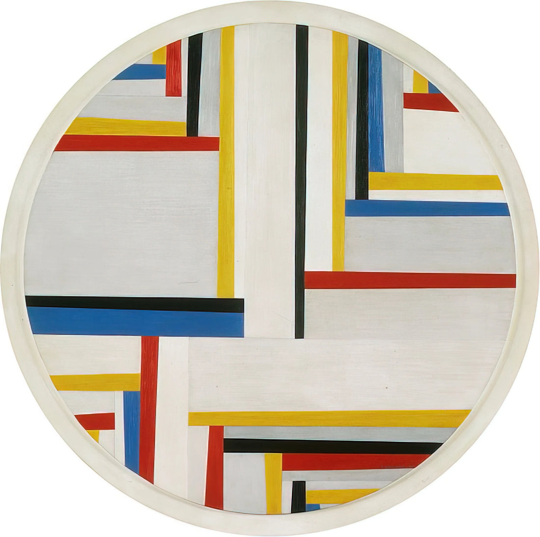 Fritz Glarner Print: A Guide to the Concrete Art Master's Geometric Legacy - Relational painting, Tondo #4 - 1946 by Fritz Glarner