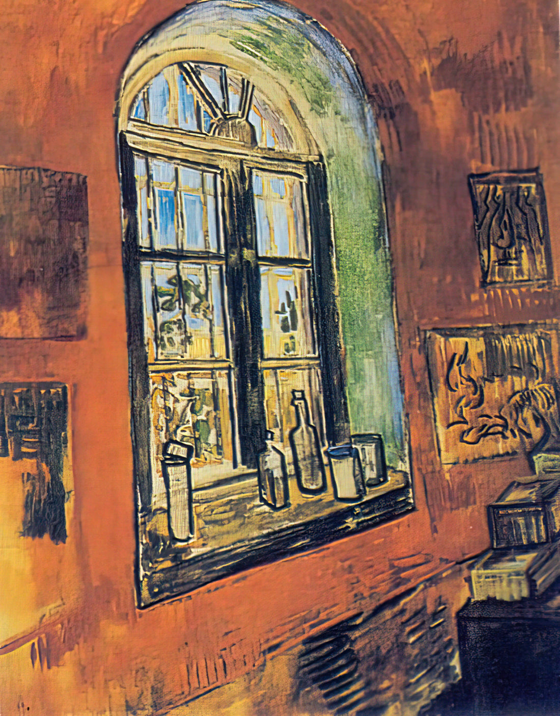 Funko Van Gogh: When Pop Culture Meets Post-Impressionist Genius - Window of Vincent's Studio at the Asylum by Vincent van Gogh