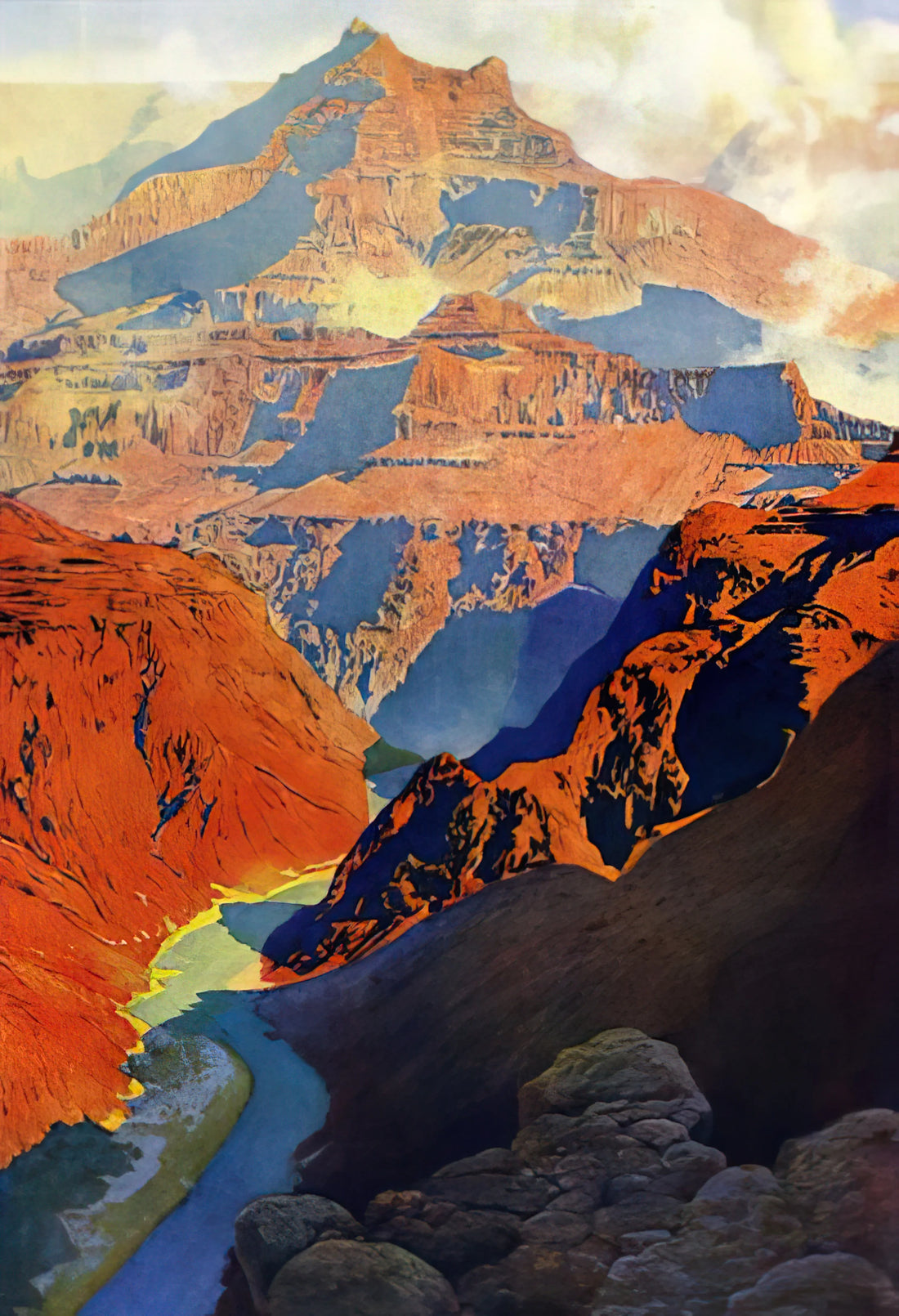 Garden of Allah Maxfield Parrish Print: A Collector's Guide to the Iconic Fantasy Landscape - Grand Canyon by Maxfield Parrish