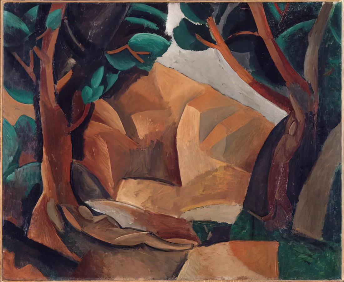 Gertrude Stein Painting by Picasso: The Portrait That Redefined Modern Art - Paysage aux deux figures - 1908  France by Pablo Picasso