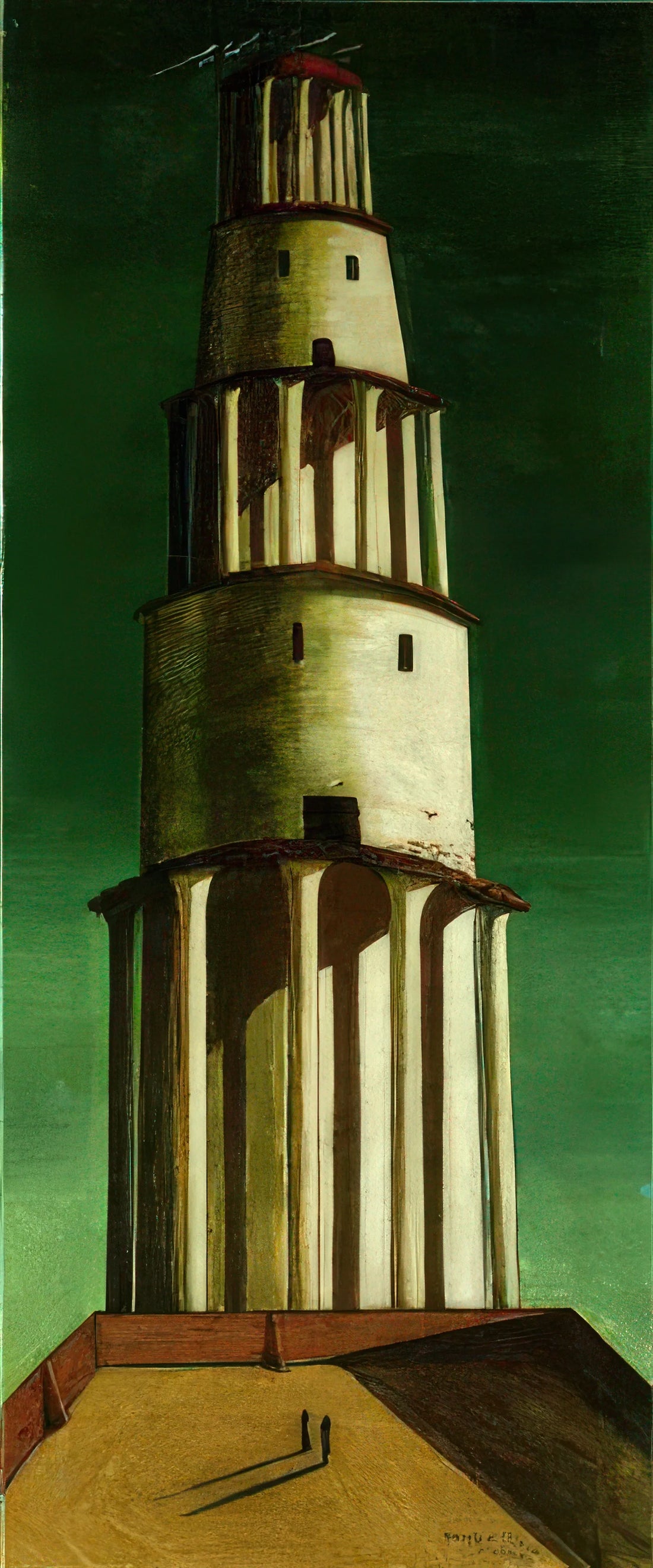 Giorgio de Chirico Drawings: The Metaphysical Foundations of Modern Art - THE GREAT TOWER 1913 by Giorgio de Chirico