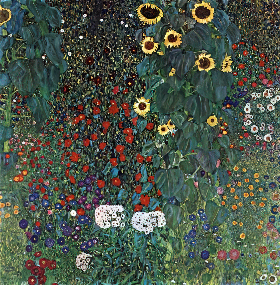 Goebel Klimt: The Enduring Legacy of Gustav Klimt in Porcelain Collectibles - COUNTRY GARDEN WITH SUNFLOWERS 1906 by Gustav Klimt