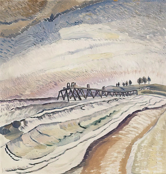 Grace Cossington Smith Canvas: Exploring the Vibrant Legacy of an Australian Modernist Pioneer - Bulli Pier, South Coast - 1931 by Grace Cossington Smith