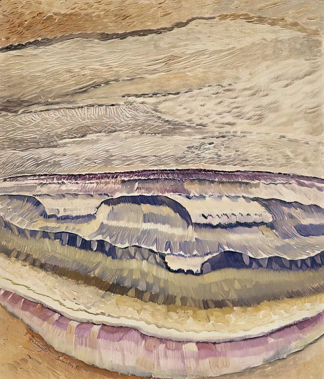Grace Cossington Smith: The Pioneering Australian Modernist Who Redefined Color - Sea wave - 1931 by Grace Cossington Smith