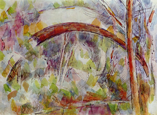 Graphic Notes by Paul Cézanne: Decoding the Master's Visual Language - River at the bridge of the three sources by Paul Cézanne
