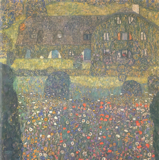 Gustav Klimt: The Golden Visionary of Symbolism and Modern Art - COUNTRY HOUSE BY THE ATTERSEE by Gustav Klimt